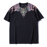 Marcelo classic phantom wings t-shirt - colorful feather lightning blade design - perfect for couples (mb short sleeve)