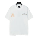 High version gods short sleeve heavy weight washed fog high street rock band skull pure cottonprinting round