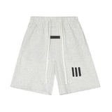 Flocked letter essentials short-sleeved t-shirt hip-hop half-sleeved high street fog american shorts