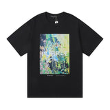 Purple br@nd comfy basics letter logo printing short-sleeved fog american street t-shirt