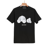Correct version of pa beheaded bear short sleeve palm tree high street ins teddy bear shark love