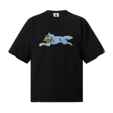 Bbc american high street ice cream flying dog printing short sleeve t-shirt casualshortsloose half lengthjeans summer