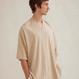 Fog Essentials T shirt Offset Logo Loose V-neck T shirt