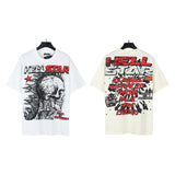 american trend high quality loose t-shirt pure cotton front and rear high-definition printing casualcoupletrendy short sleeves