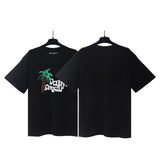 wholesale pa angel coconut tree flame letter logo graffiti paint short-sleeved t-shirt
