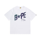 Cross-border wholesale summer classic ape camo lightning print cotton short sleeve t-shirt