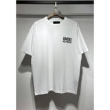 [gram] am flow paint graffiti letter starry sky classic logo print short sleeve couple t-shirt