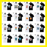 Psy wholesale american cho bunt-shirt colorful skull rabbit gradient letterprintingcouple short