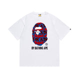 Cross-border wholesale summer classic ape camo lightning print cotton short sleeve t-shirt