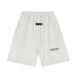 Flocked letter essentials short-sleeved t-shirt hip-hop half-sleeved high street fog american shorts