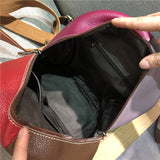 Chh Chrome Heart Leather Bag Handmade Contrast Cowhide Bag Backpack