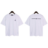 Cross-border wholesale correct version am splash ink flow paint camouflage starry sky graffiti letter short-sleeved high street couple t