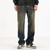 Unisex Jeans Vintage Old Straight Jeans Autumn and Winter Loose Wide Leg Casual Pants