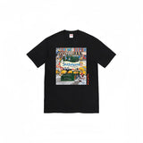 Wholesale export sup streetwear letter print 100% cotton t-shirt - relaxed fit, crew neck, short sleeve
