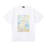 Purple br@nd comfy basics letter logo printing short-sleeved fog american street t-shirt