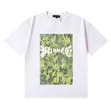 Wholesale high street purple br@nd american style short sleeve loose retro casual t-shirt couple trendy tee