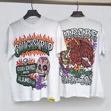 Cough syrup short-sleeved high-quality pure cotton round neck t-shirt fashionprinting breathable short-sleeved summer