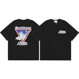 Summer collection: casa casablanca print oversized short-sleeve t-shirt - premium heavyweight cotton