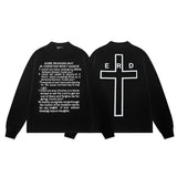 Erd melancholic rich second generation short-sleeved portrait sketch graffiti cross-border new high street loosecasual print