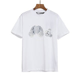 Correct version of pa beheaded bear short sleeve palm tree high street ins teddy bear shark love