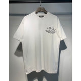 [gram] am peace dove flowing paint graffiti letter starry sky classic logo printing short sleeve couple t-shirt