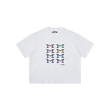 High-quality, niche, premium american-style short-sleeve t-shirt with trendy sanskrit letter print