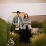 Unisex Baseball Jersey Vintage Washed Old Denim Jacket Zip Jacket