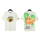 pa long sleeve t-shirt palm tree back letter big logo bat sleeve os dropped shoulders