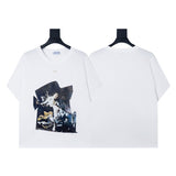 Summer off-white high quality pure cotton t-shirt printing short-sleeved t