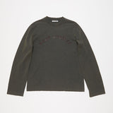 Cross-border insa washed and distressed old letter printing high street long-sleeved loose couple