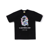 cross-border wholesale japanese style camouflage shark tiger head ape color matching luminous short-sleeved couple loose
