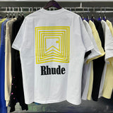 Rhude T Shirts Chevron Logo Repeat