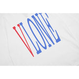 Vlone Sweatshirts Autumn and Winter Blue and Red Big V Letter Crew Neck