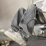 Unisex Jeans Vintage Tooling Jeans Loose Straight Casual Pants