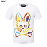 Psy wholesale american cho bunt-shirt colorful skull rabbit gradient letterprintingcouple short