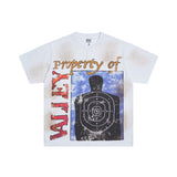 American retro valeforever washed & distressed hotfix rhinestone cotton short sleeve high street star t-shirt