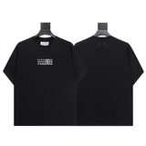 Mm series export wholesale margiela simple style digital four-corner mark couple short-sleeved t-shirtpure cotton high quality