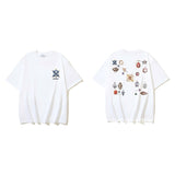 European and american spring/summer ow gradient arrow graphic crew neck short sleeve t-shirt