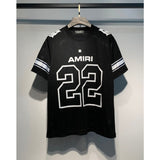 Amri short-sleeve t-shirt, numbered jersey, soccer uniform, mesh athletic casual shorts