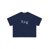 High-quality, niche, premium american-style short-sleeve t-shirt with trendy sanskrit letter print