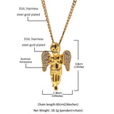 Jewelry Rhinestone 'Little Angel' Necklace Angel Pieces