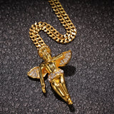 Jewelry Rhinestone 'Little Angel' Necklace Angel Pieces