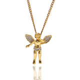 Jewelry Rhinestone 'Little Angel' Necklace Angel Pieces