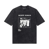 Erd rich second generation loose version american trend quiet eye printing round neck short sleeve t-shirt couple outfit