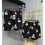 American asaali character print short sleeve t-shirt & trendy shorts set - summer collection