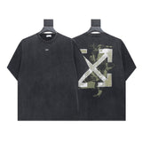 Summer off-white high quality pure cotton t-shirt printing short-sleeved t