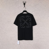 Correct version offow rainbow gradient arrow twill cashew flower graffiti short-sleeved t-shirt