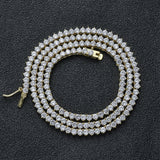 Zircon necklace single row zircon chain