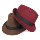 Walter White Fedora Autumn and Winter Woolen Hat Billycock Male Fedora Hat British Wild Gentleman