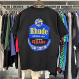 Rhude T Shirts Wine Printing Cotton Casual Short Sleeve Men and Women